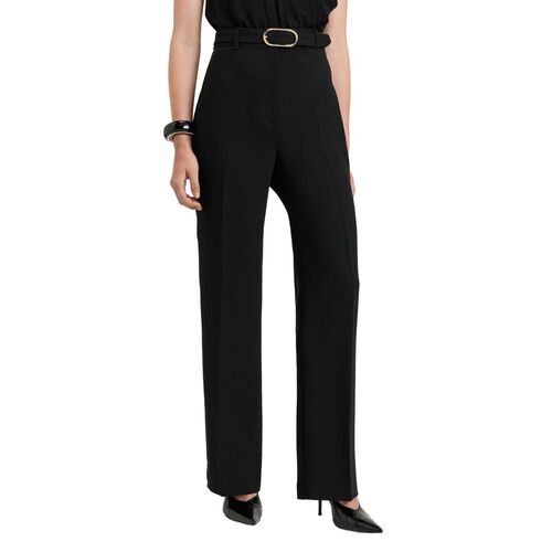 Veronika Maine Double Weave Belted Straight Leg Pant